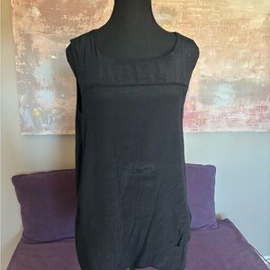 Crostina B Elegant Black Sleeveless Top Size M